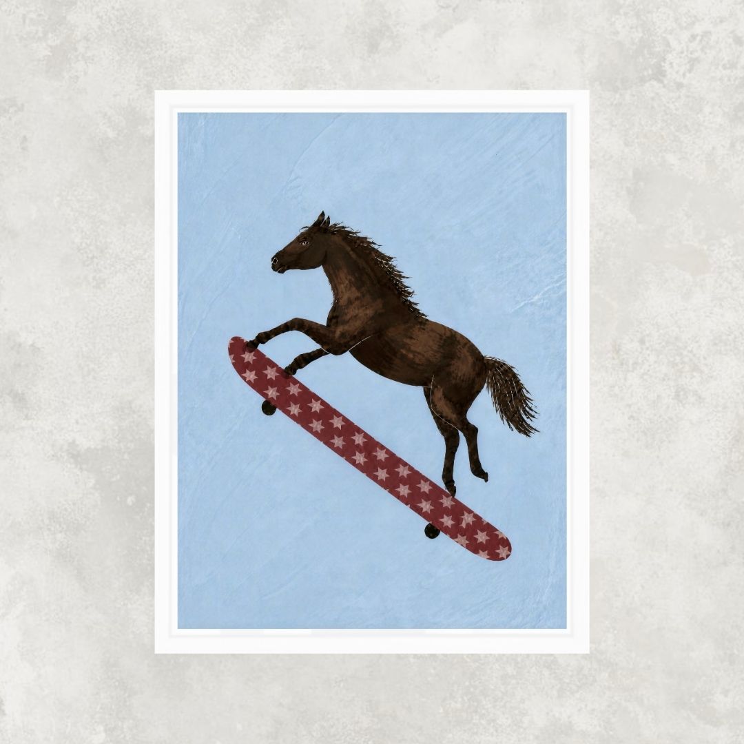 Skateboarding Horse