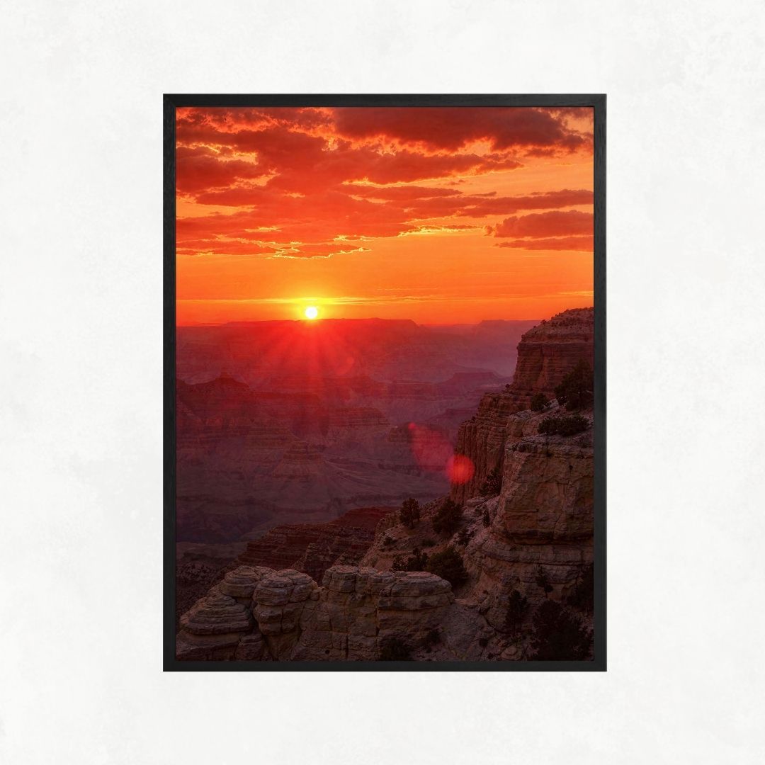 Sunset on a Cliff