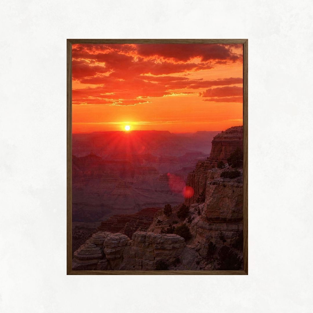 Sunset on a Cliff