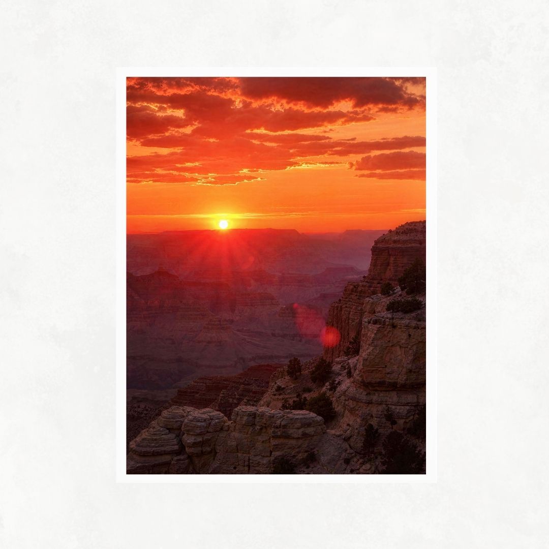 Sunset on a Cliff