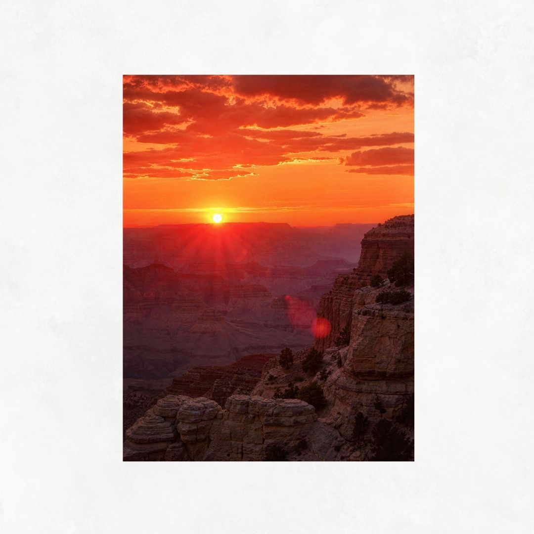 Sunset on a Cliff