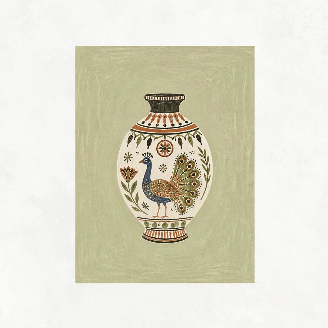 Peacock Vase