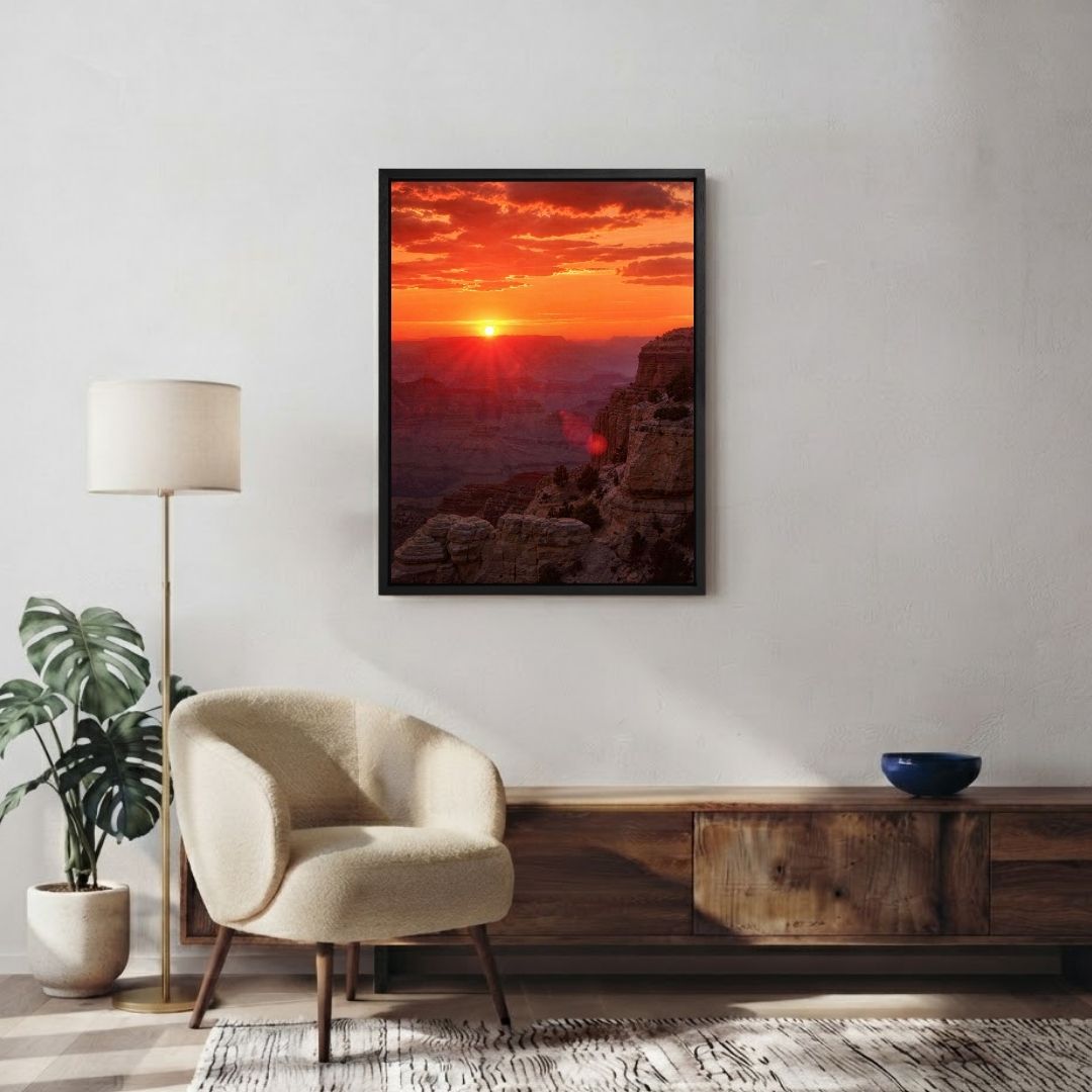 Sunset on a Cliff