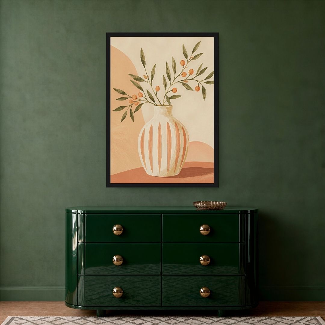 White & Orange Vase