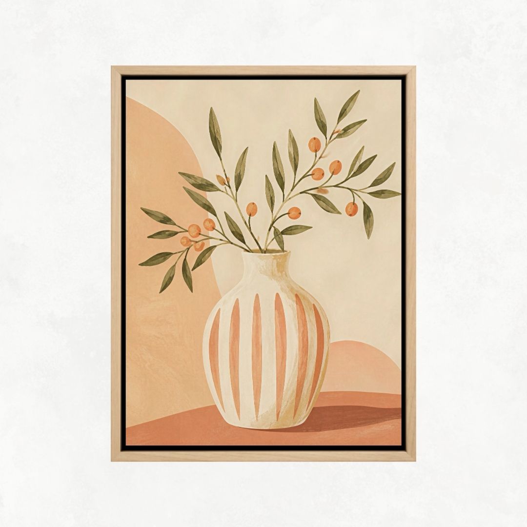 White & Orange Vase