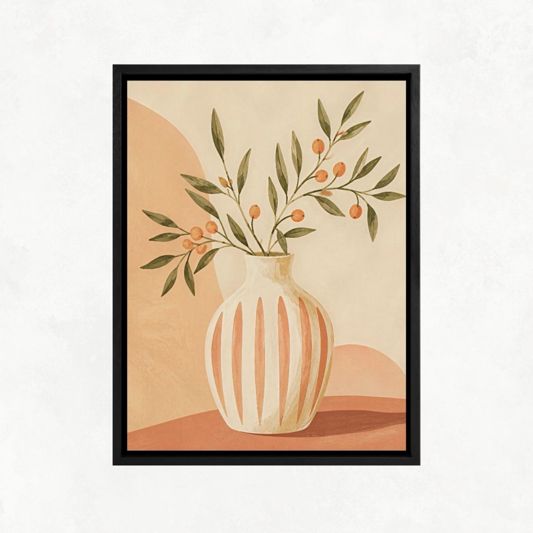 White & Orange Vase