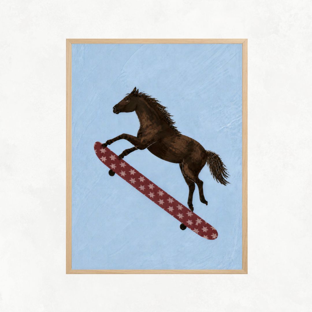 Skateboarding Horse