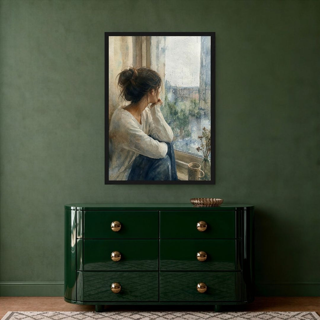 Girl Observing - Watercolour Style
