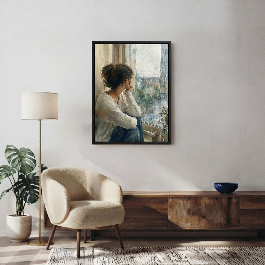 Girl Observing - Watercolour Style