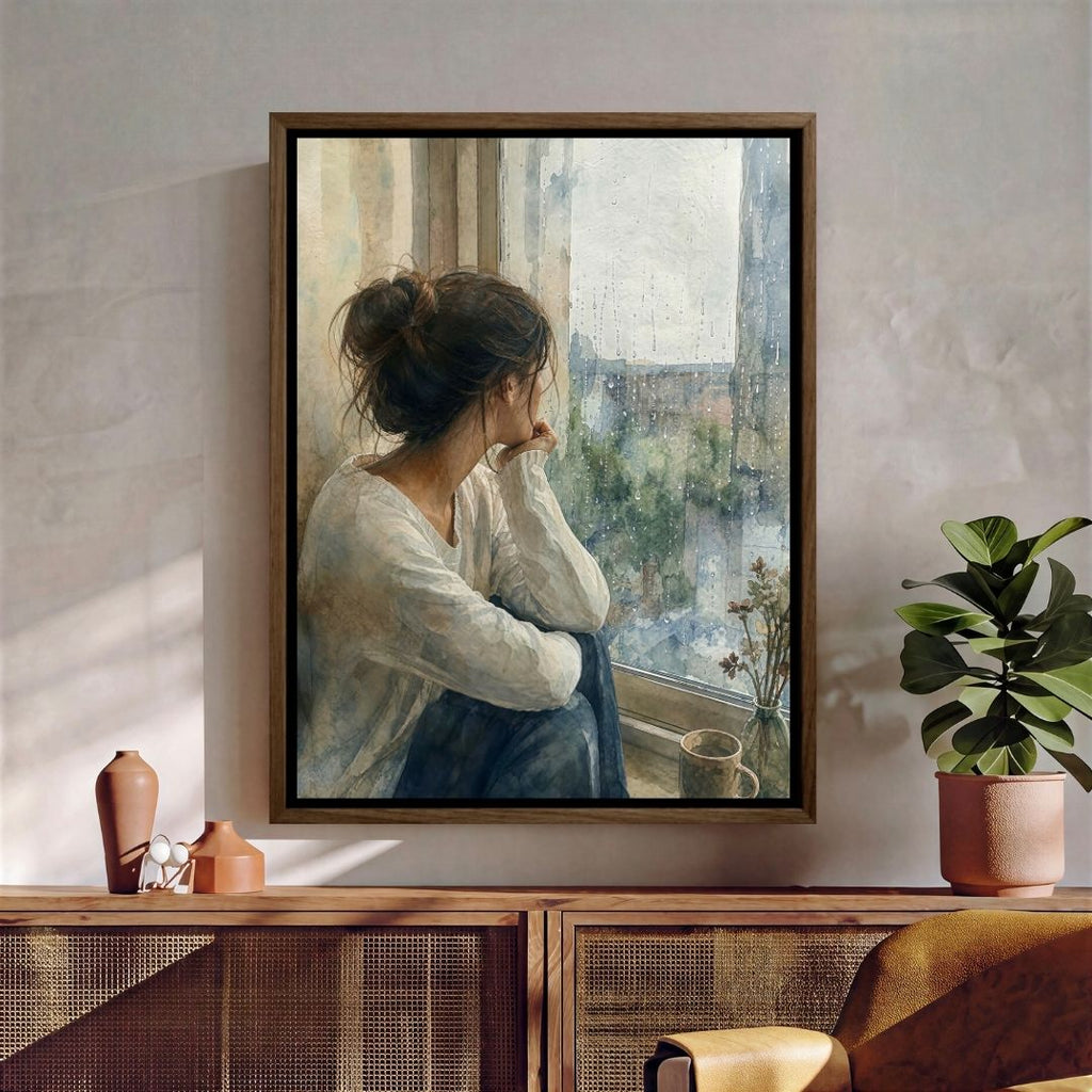 Girl Observing - Watercolour Style
