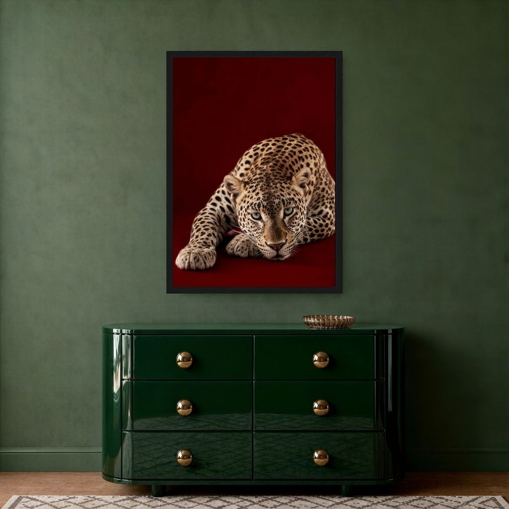 Cheetah on Red