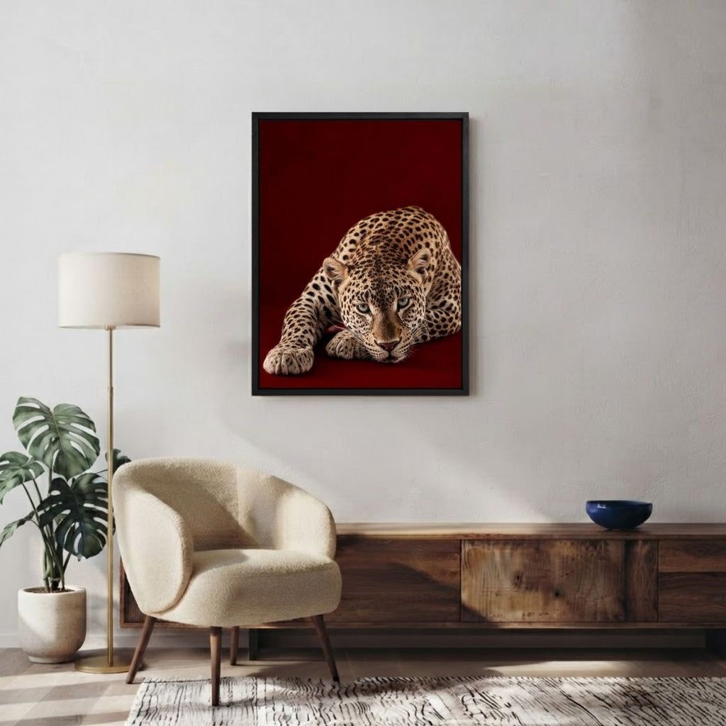 Cheetah on Red
