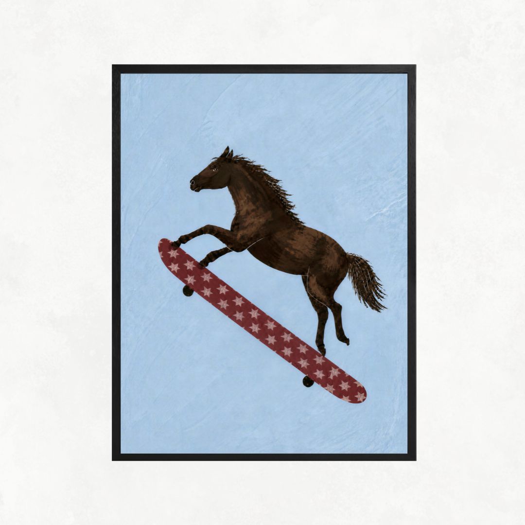 Skateboarding Horse