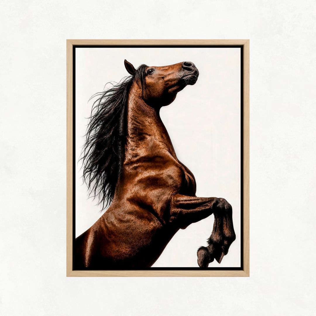 Brown Horse Rearing