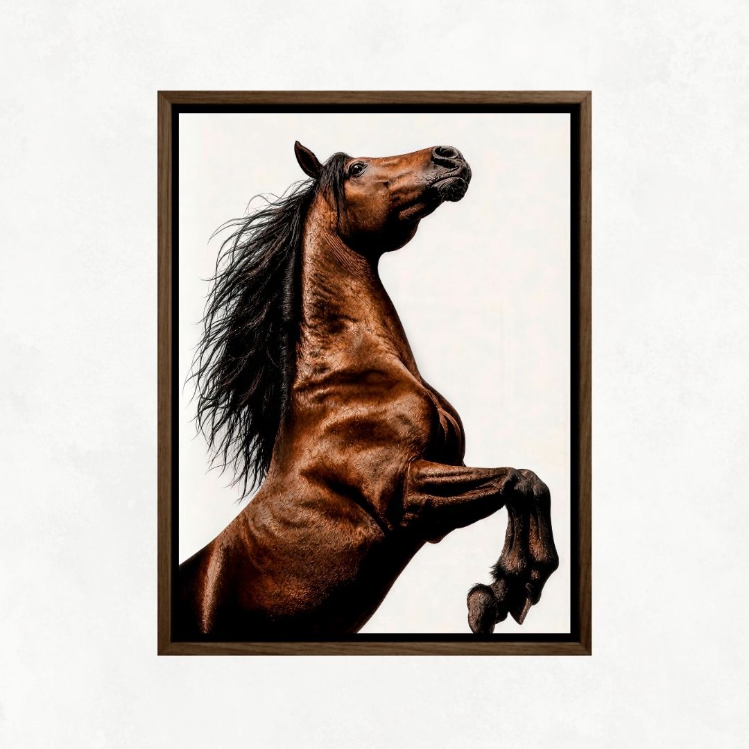 Brown Horse Rearing