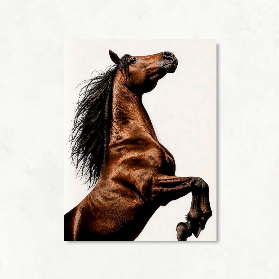 Brown Horse Rearing