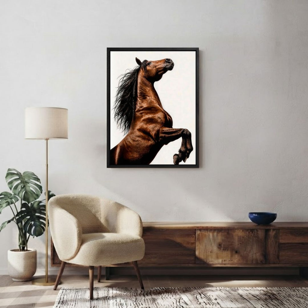 Brown Horse Rearing