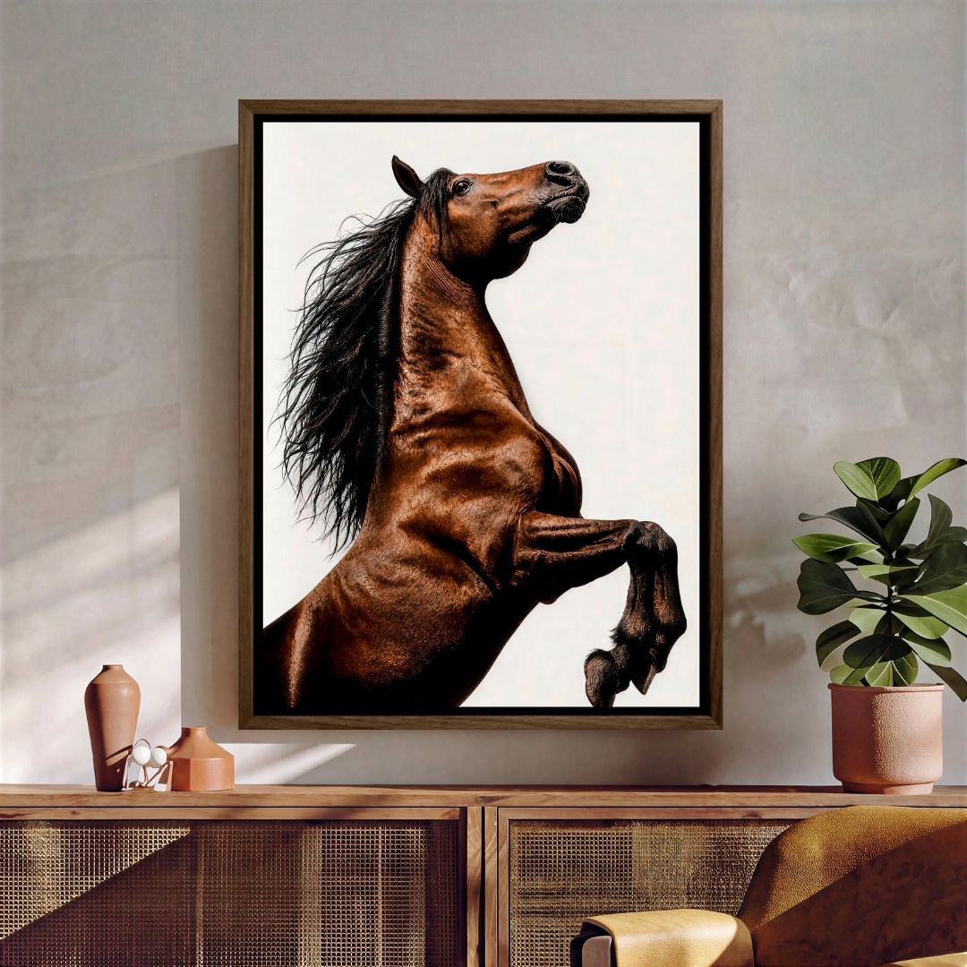 Brown Horse Rearing