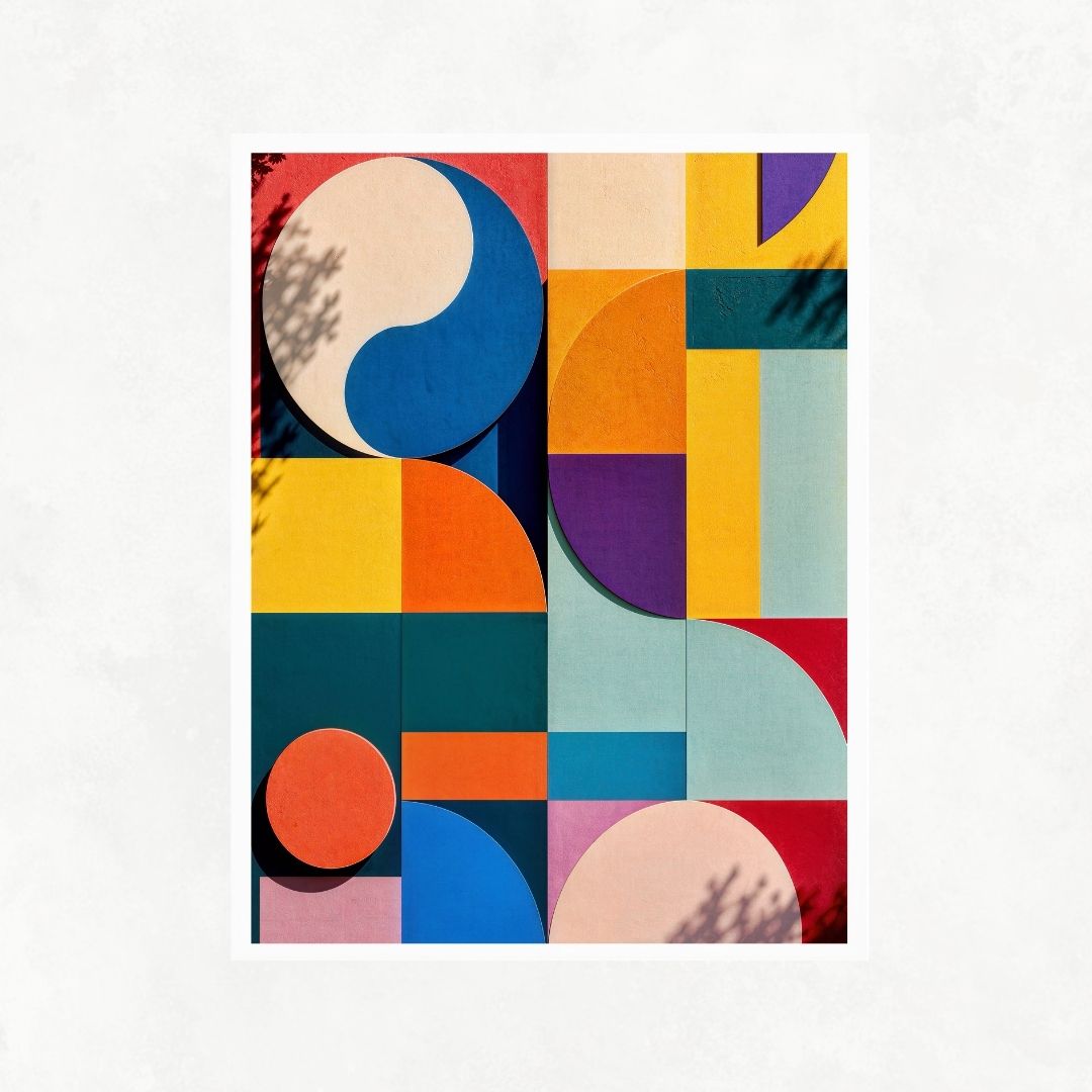 Geometric Colourful Wall