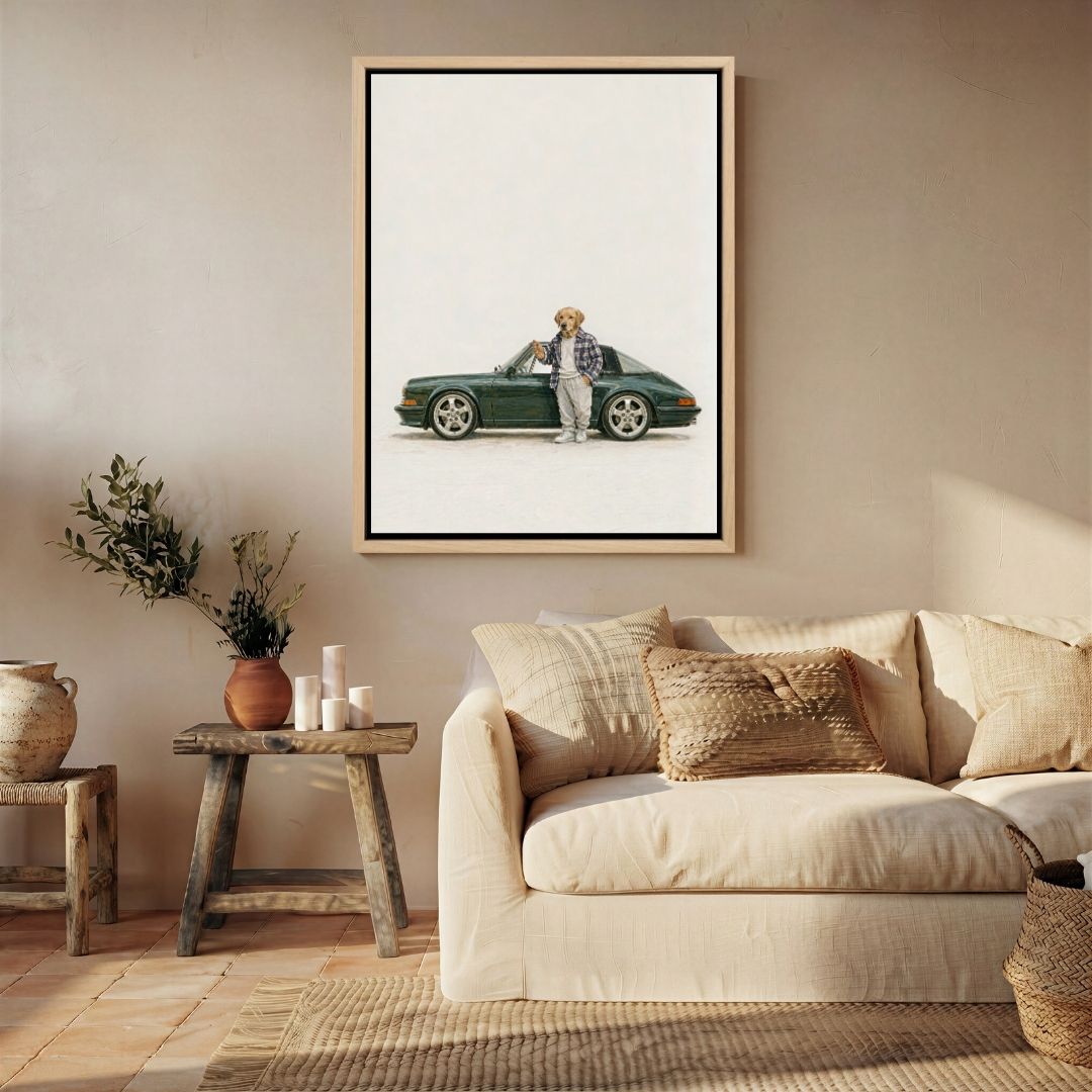 Dog with a Porsche