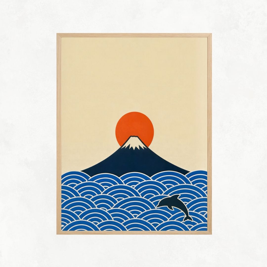 Mount Fuji with Dolphin