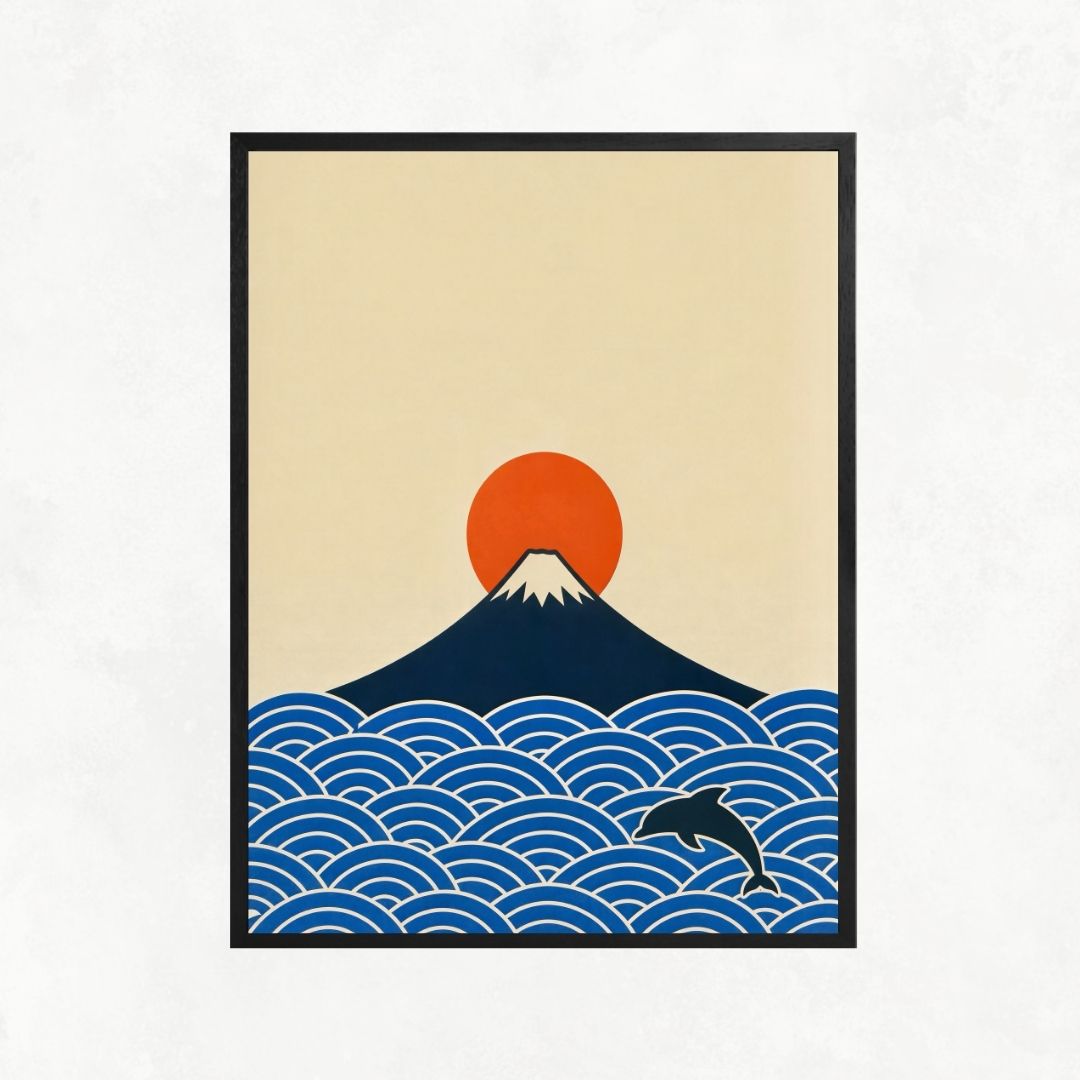 Mount Fuji with Dolphin