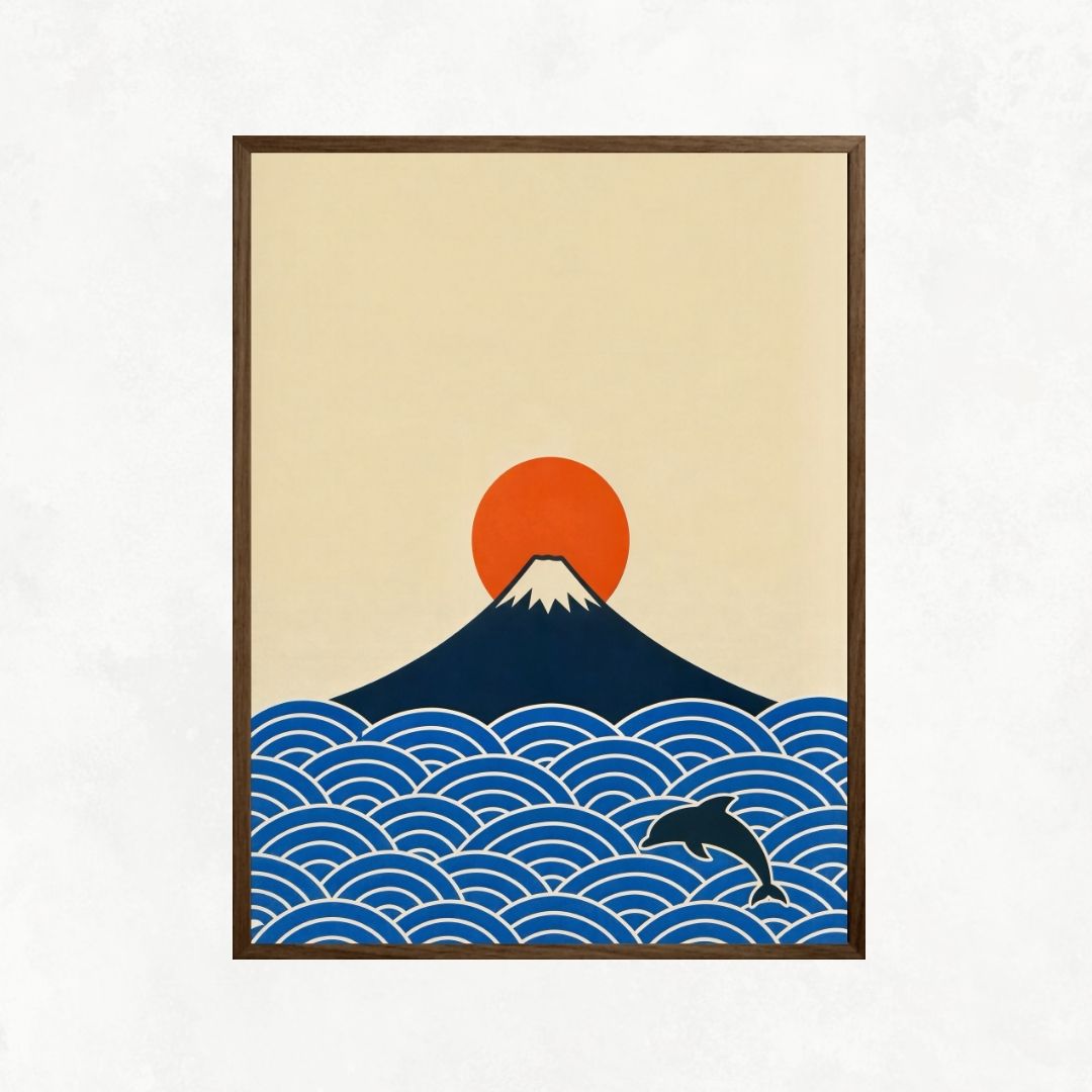 Mount Fuji with Dolphin