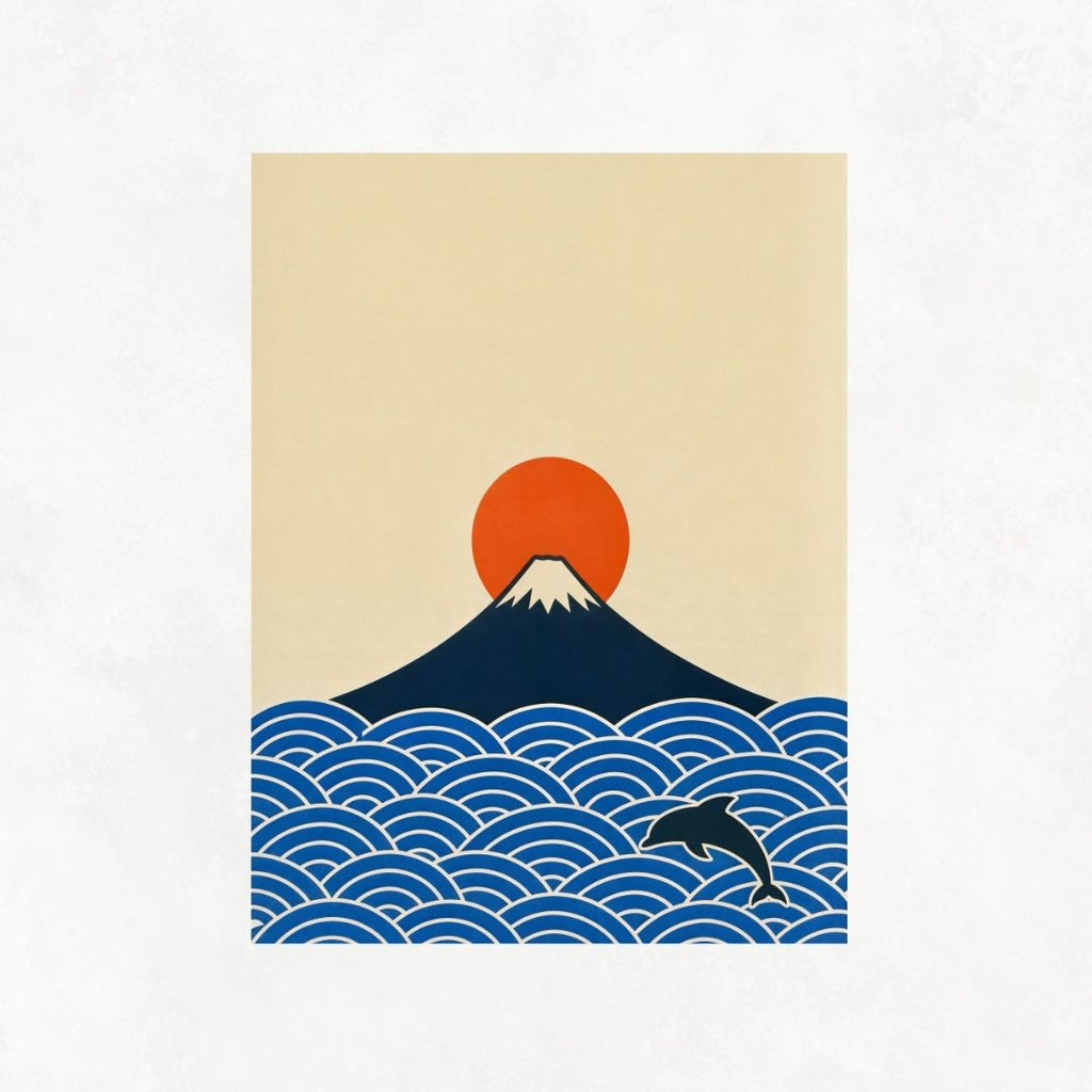 Mount Fuji with Dolphin
