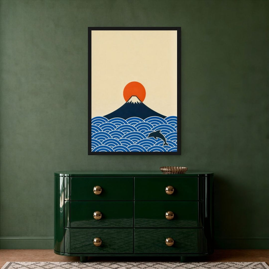 Mount Fuji with Dolphin