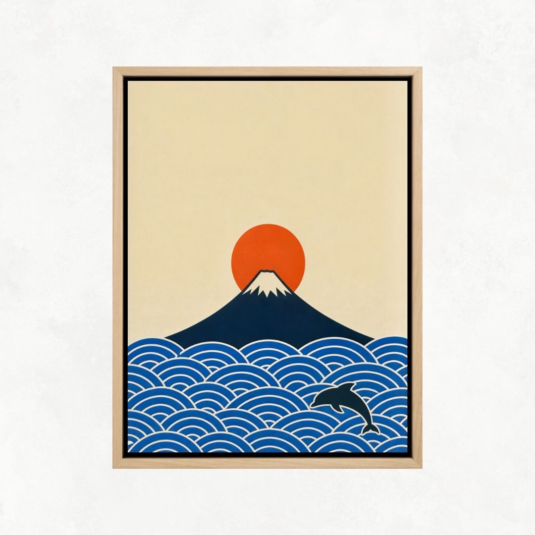 Mount Fuji with Dolphin