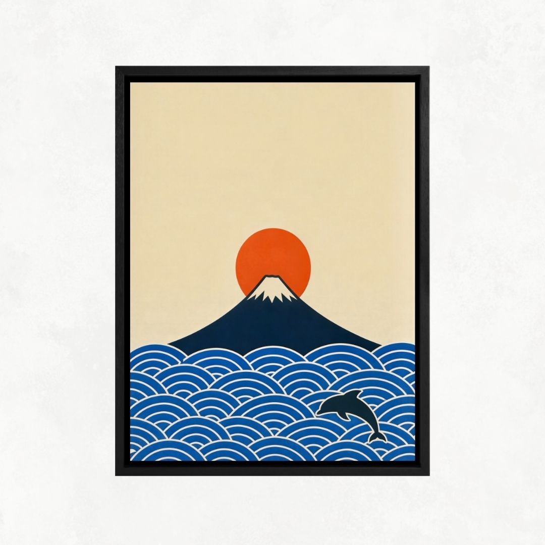 Mount Fuji with Dolphin