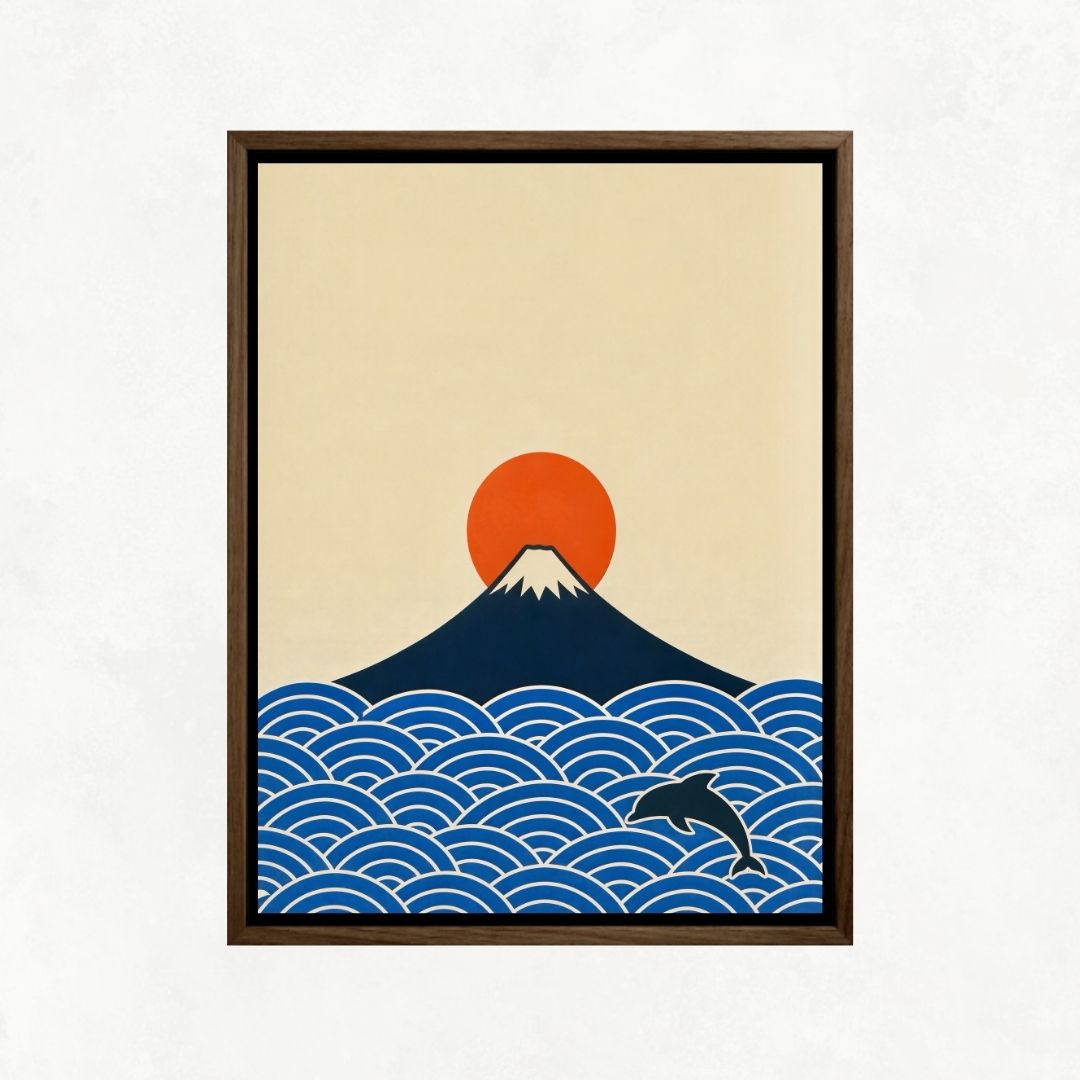 Mount Fuji with Dolphin