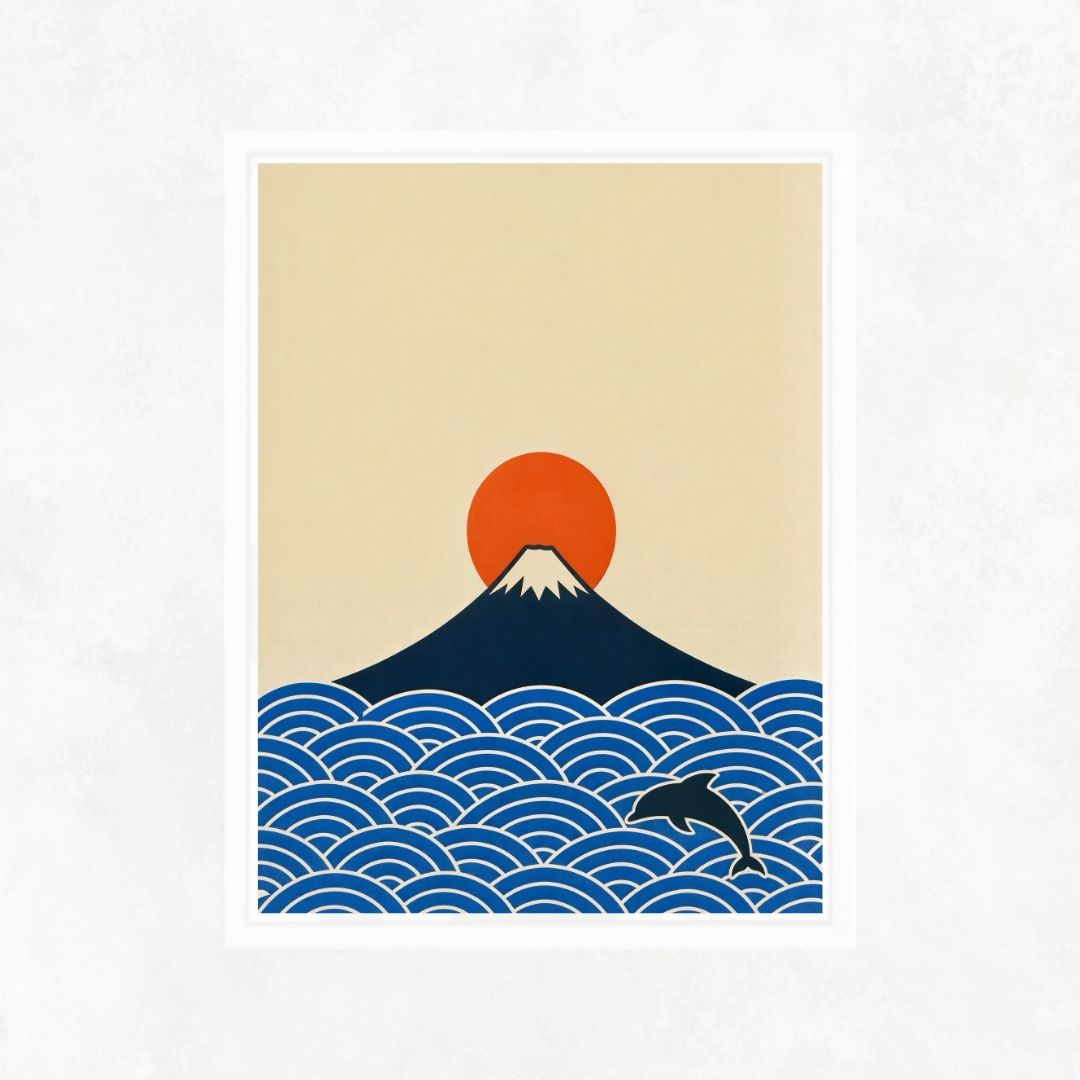 Mount Fuji with Dolphin