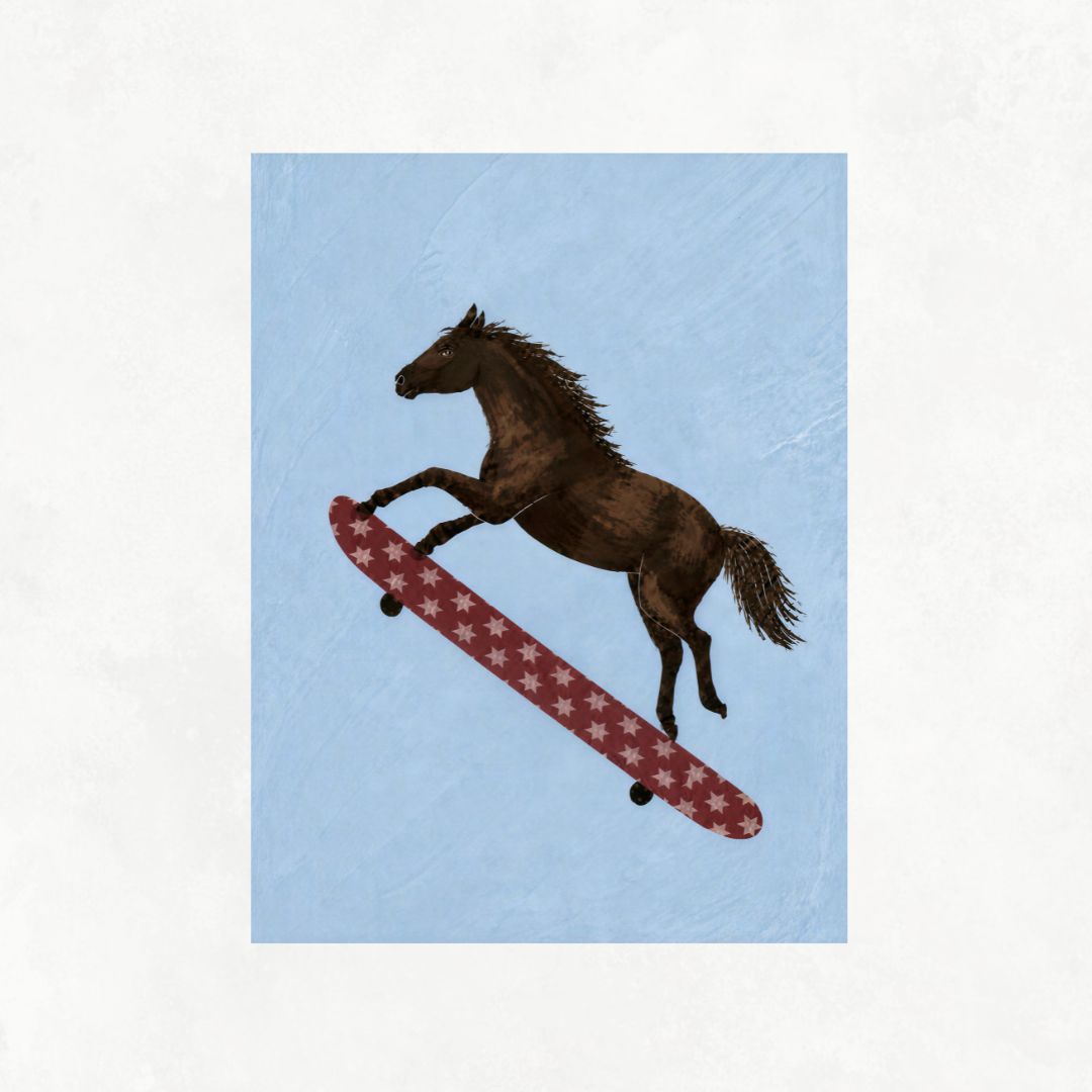 Skateboarding Horse