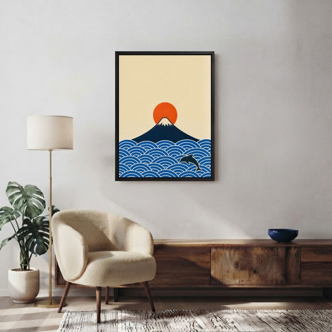Mount Fuji with Dolphin