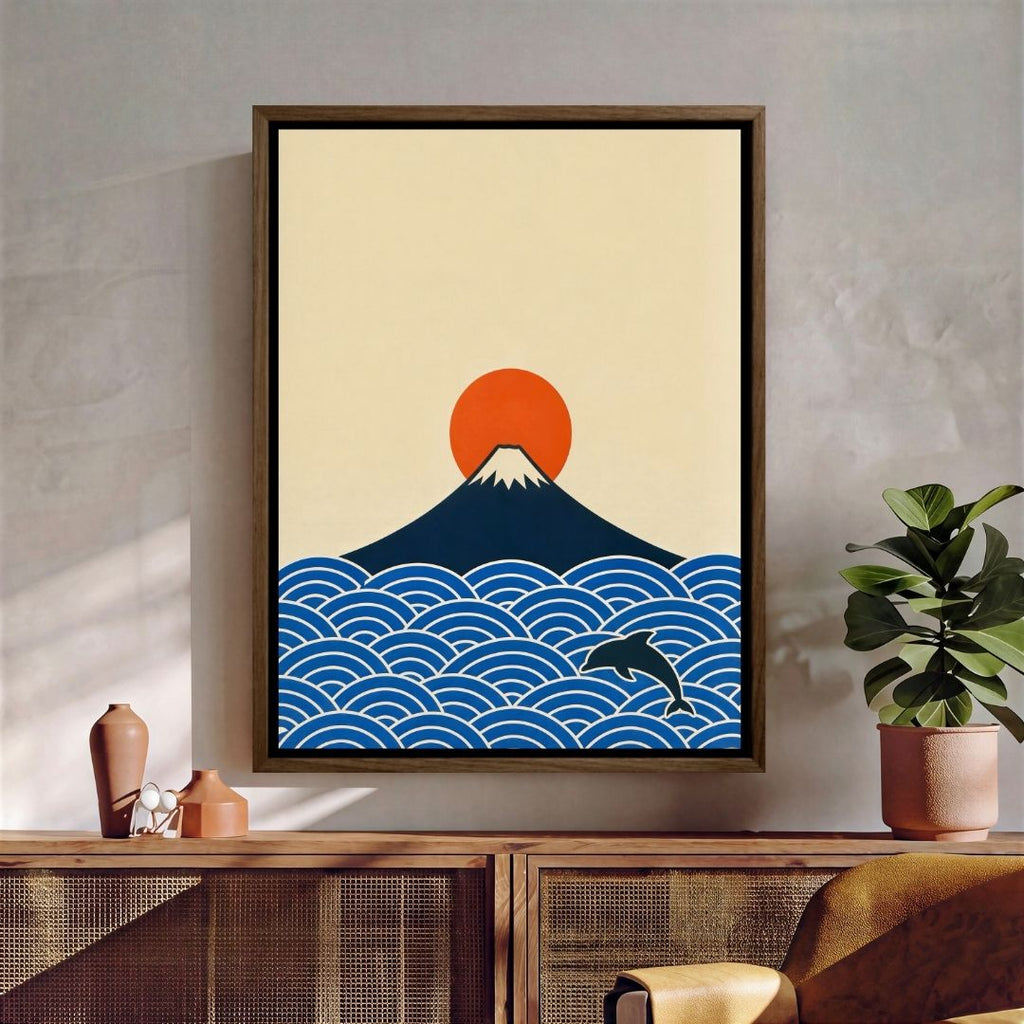 Mount Fuji with Dolphin