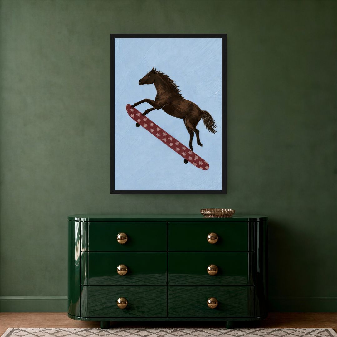 Skateboarding Horse