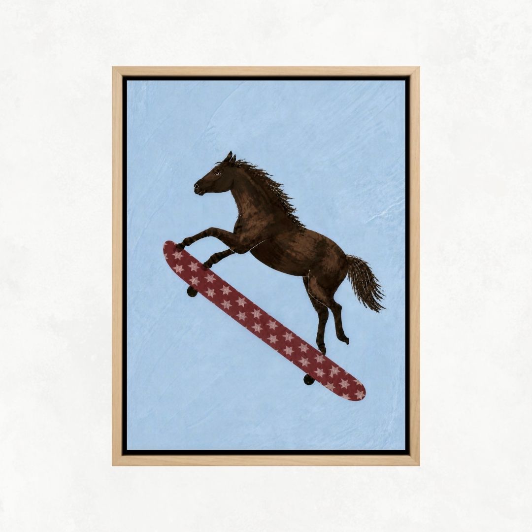 Skateboarding Horse