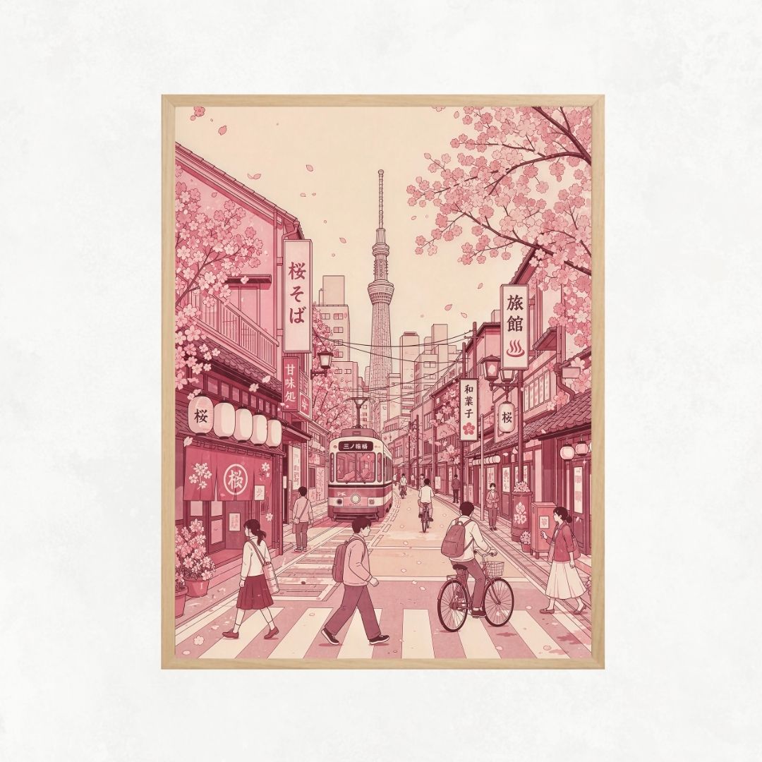 Pink Japanese Street