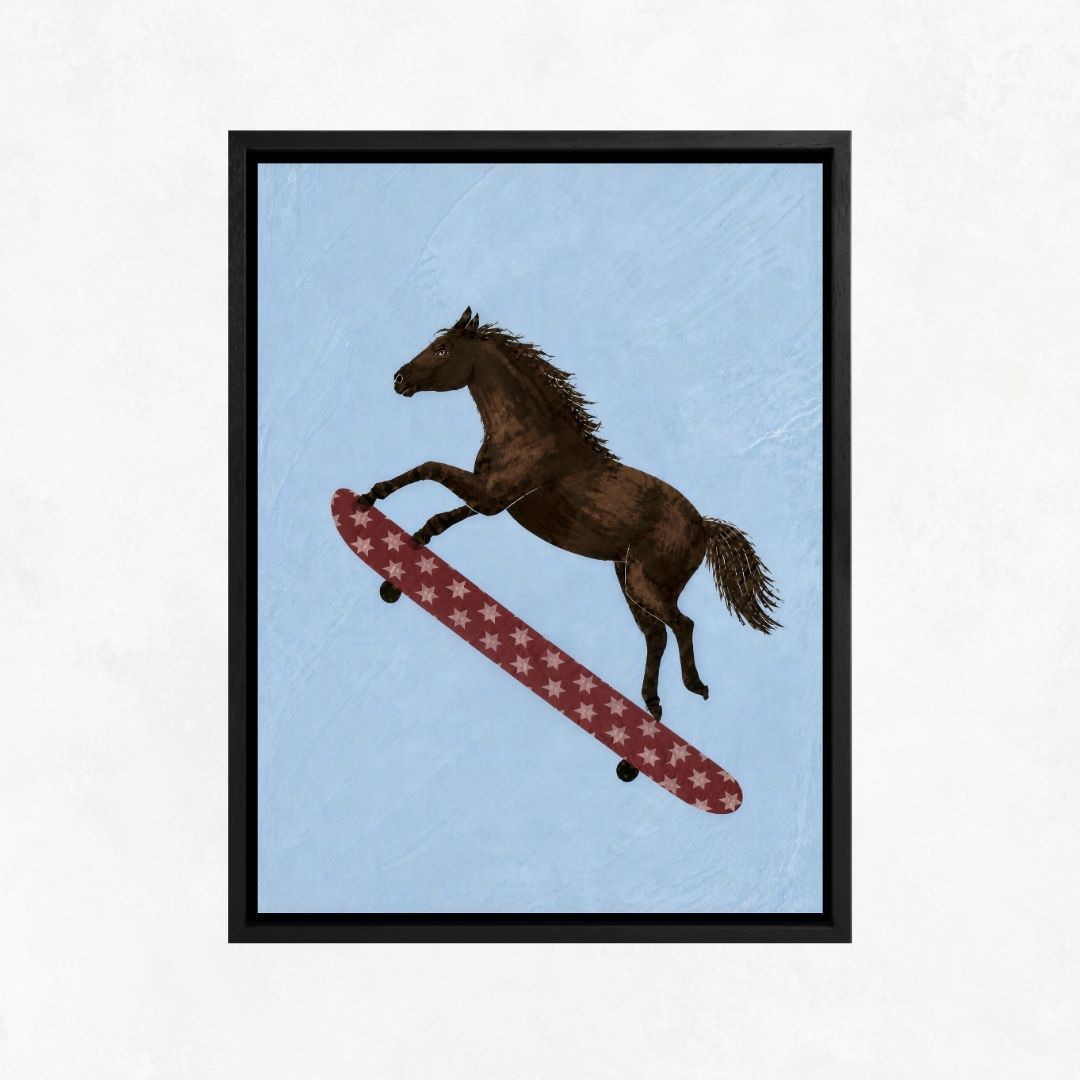 Skateboarding Horse