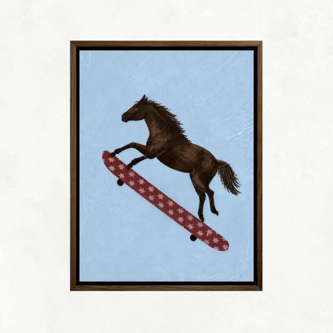 Skateboarding Horse
